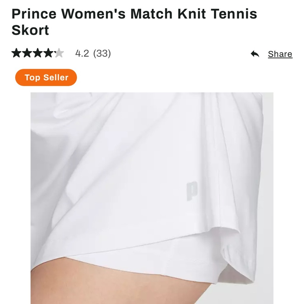 Prince game match skort size medium. (Tennis skirt)